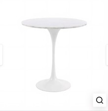 Carrara Marble Top Tulip Side Table Coffee Table White