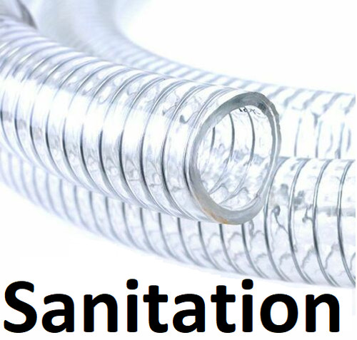 Sanitation hose clear - sanitation, pvc
