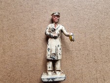 Dinky Toys? lead petrol pump attendant 33mm high