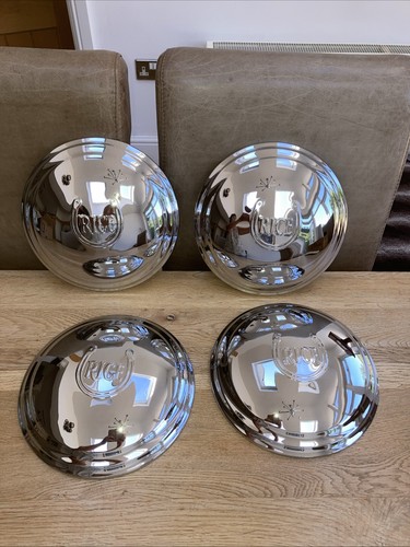 Rice trailer hub caps - rice, chrome