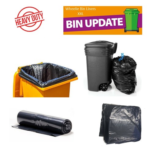 New black wheelie bin liners - black,