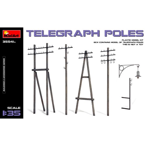 Miniart 35541a telegraph poles - telegraph,
