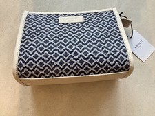 LK Bennett Shona Blue Raffia Clutch Bag