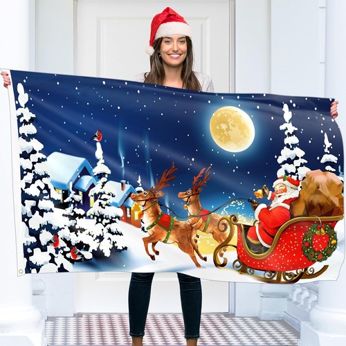 Christmas flag 5ft - christmas, 3ft