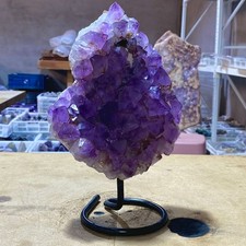 Genuine Amethyst Crystal Cluster - Purple Geode Rock - Home Decor - 5.5LB