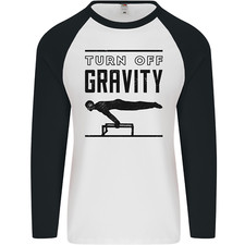 Pommel Horse Gymnastics Turn Off Gravity Gymnast Mens L/S Baseball T-Shirt