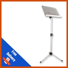 Pulse White Heavy Duty Orchestral Lectern Conductor Sheet Music Stand Tripod