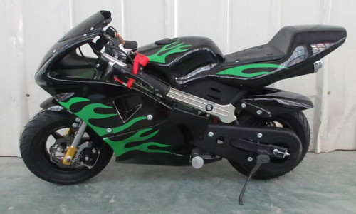 Mini pocket motorcycle green - motorcycle,