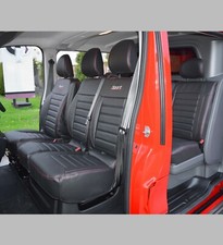 Tailored Leather Look seat covers for the Trafic Sport Crew Cab - 6 seats