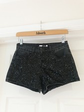 YES YES Black Denim Shorts