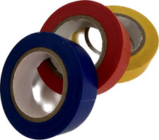 Electrical Insulation Tape PVC Waterproof electrical tape, 19mm x 15m x 3 Rolls