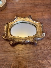 Vintage FLORENTIA  Florentine Ornate Gold Oval Scroll Wall Mirror Made In Italy