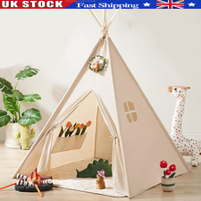 160cm Canvas  Children Indian Tent Teepee Kids Wigwam Indoor Outdoor Play House