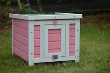 PINK HIDE HOUSE FOR RABBIT PLAY PEN ENCLOSURE RUN RUNS CHICKEN DUCK TORTOISE