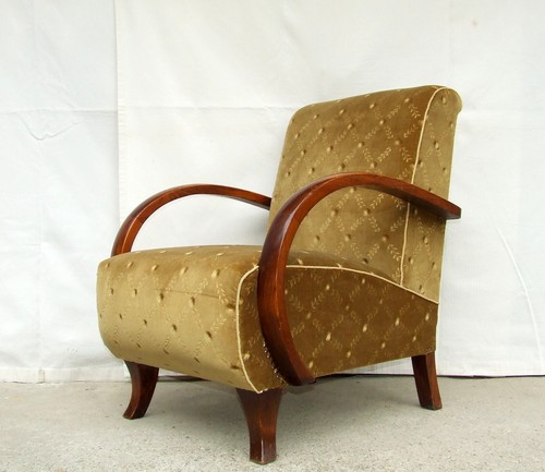 Art deco armchair club - art, armchair,