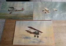 3 X Vintage Aeroplane Prints