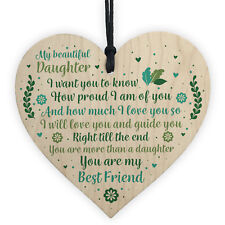 Mother And Daughter Keepsake Gift Plaque Wooden Heart Christmas Birthday Sign