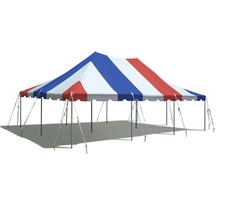 Weekender Pole Tent 20x30 Red White Blue Canopy Event Wedding Party Backyard