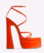 LADIES RED STRAPPY EXTREME PLATFORM SHOES SIZE 9 TRANSVESTITE TV CD DRAG