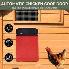 Automatic Chicken Coop Door Opener Light Sensor Control Auto Pet Door Waterproof