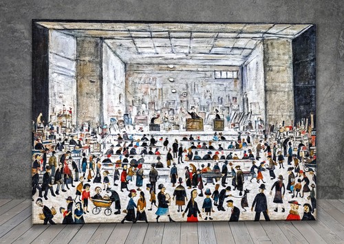 Lowry the auction - l., canvas
