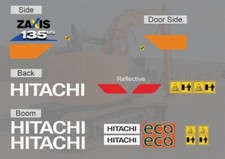 Hitachi Zaxis 135US-6 Sticker / Decal Kit