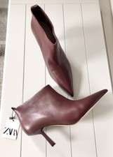 Zara Burgundy Leather Gaucho