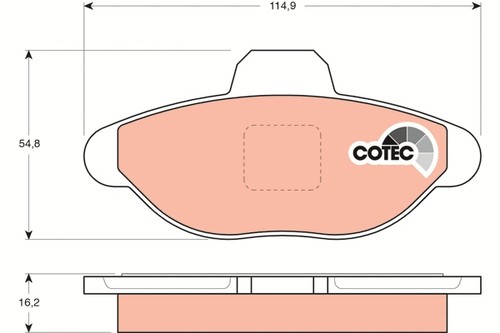 Front brake pad - pad,