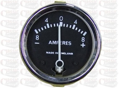 Lucas type ammeter - 8-0-8, black