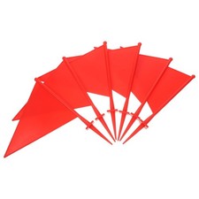 6Pcs Lawn Marking Flags Landscape Flags Garden Sprinkler Flags Triangular Flags