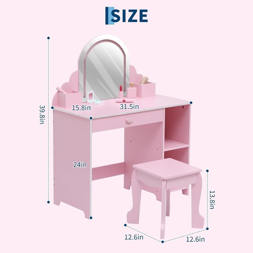 Lighted girl vanity set led - vanity,