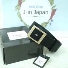 Christian Dior cowhide leather belt silver gold hardware Men's Used from Japan