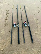 2 x 12FT BeachCaster MAX Sea Fishing Rod + 2 x SILK 70 SEA Reels COMBO