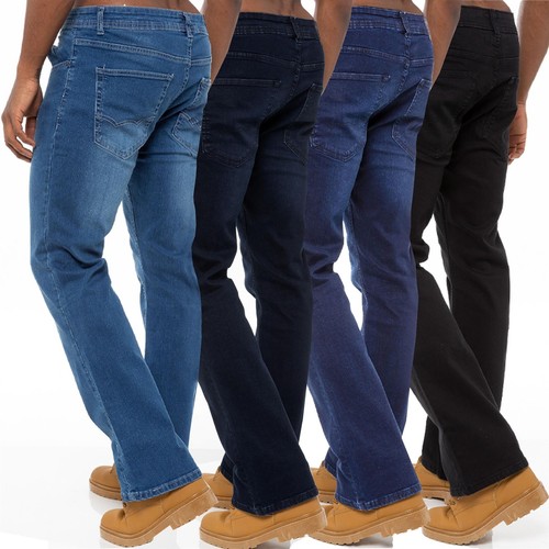 Enzo mens bootcut jeans - mens,