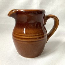 TG Green Jug Keystone Ware Brown Church Gresley 11cm
