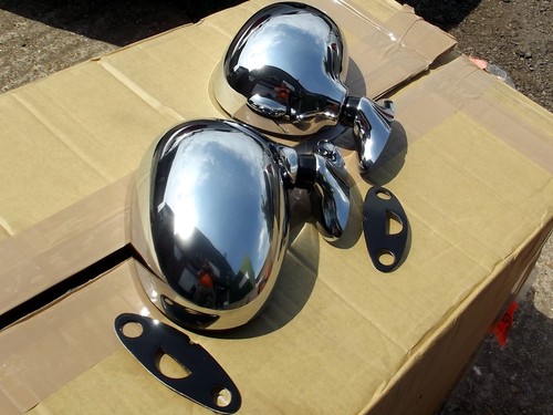 Chrome door wing mirror set - door,