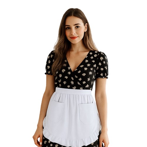 Waist apron with - waist, pockets