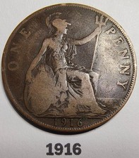1916 George V One Penny Coin