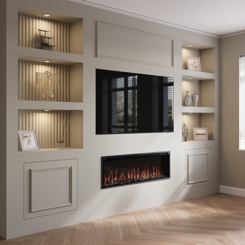 Black slimline inset electric - slimline,