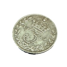 SILVER THREEPENCE GEORGE V COIN FROM YEAR 1919