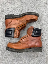 Wesco Jobmaster Boots Men 8.5 Brown Leather Lug Lace Up Ankle Combat Workwear