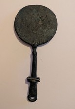 ANCIENT ROMAN BRONZE HAND HELD PERSONAL MIRROR - AUTHENTIC ANCIENT ARTEFACT