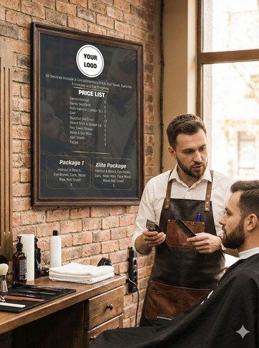 Barber shop poster price list - shop,