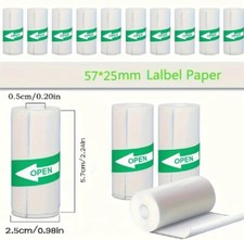 Thermal Paper Sticker Roll Self-adhesive For Mini Printer 57x25mm Self-Adhesive