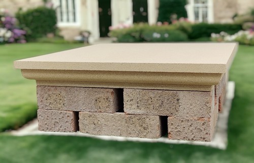 Cast stone pier cap - cast,