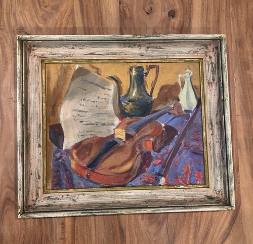 Original oil canvas still - oil, on