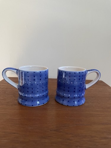 Two handpainted blue whittard - two,