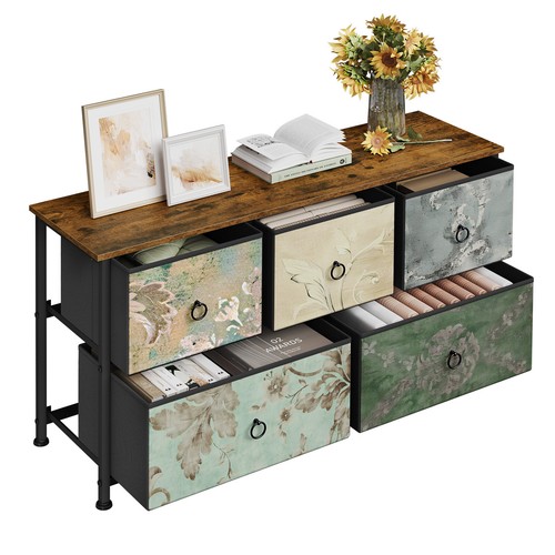 Retro flower chest drawers - retro, of