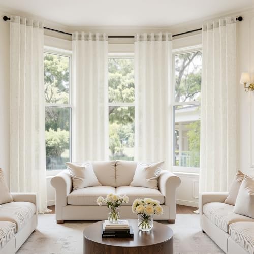 Linen curtains inch - , 90