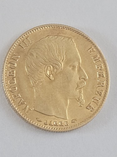 Gold coin french 10 francs - coin,